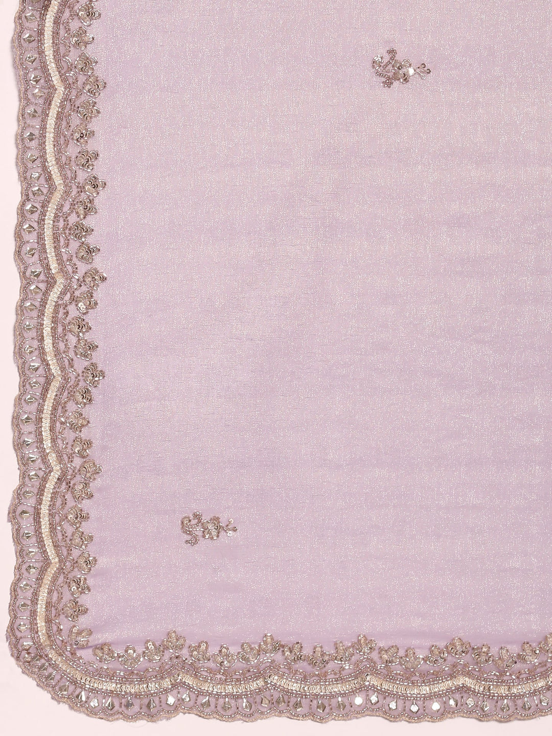 Neerus Purple Jacquard Embroidered Saree - detail view 2