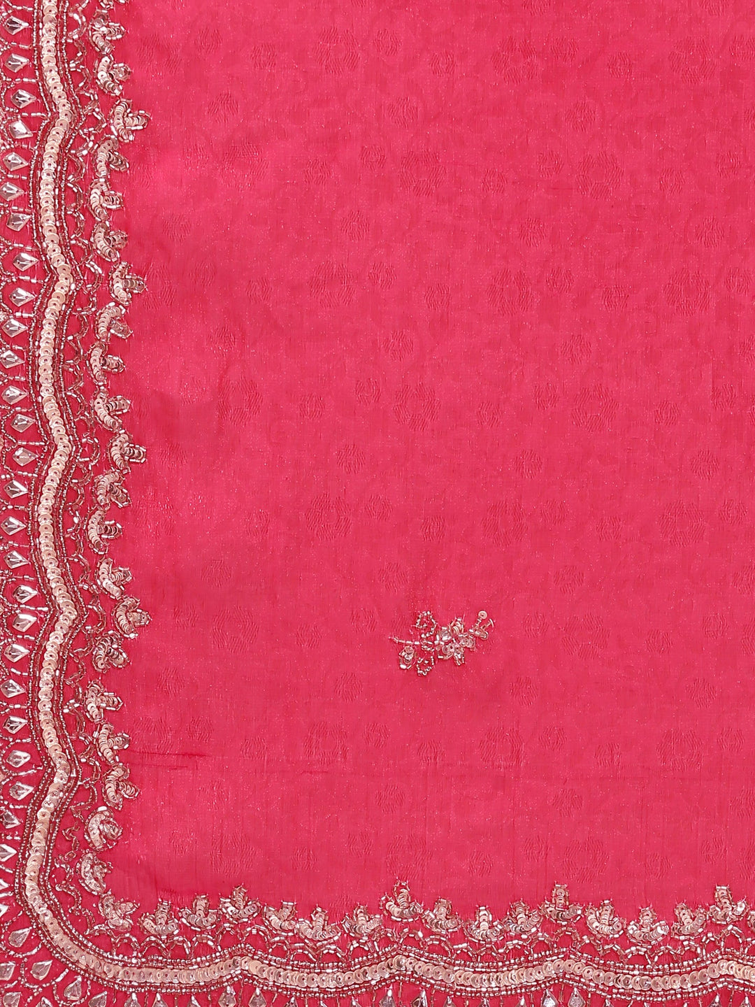 Neerus Pink Jacquard Embroidered Saree - detail view 2
