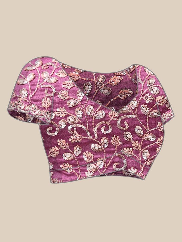 Printed Shimmer Weaved Saree With Readymade Blouse