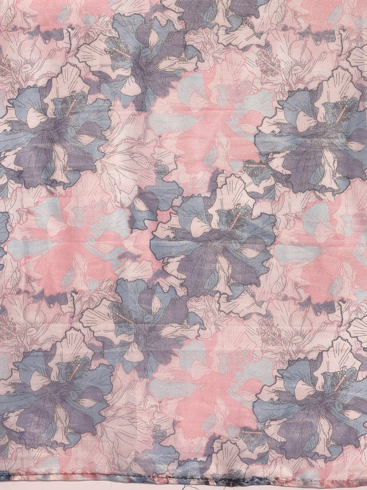 Neerus Purple tissue woven saree - detail view 4