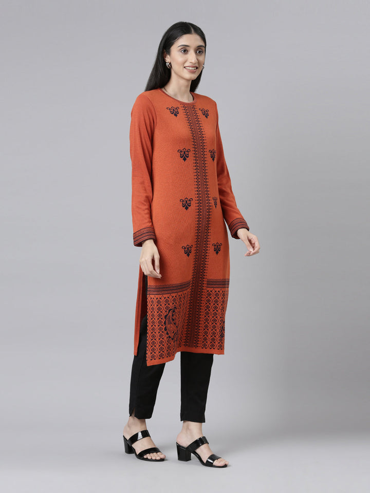Neerus Acrylic woven kurti - detail view 2