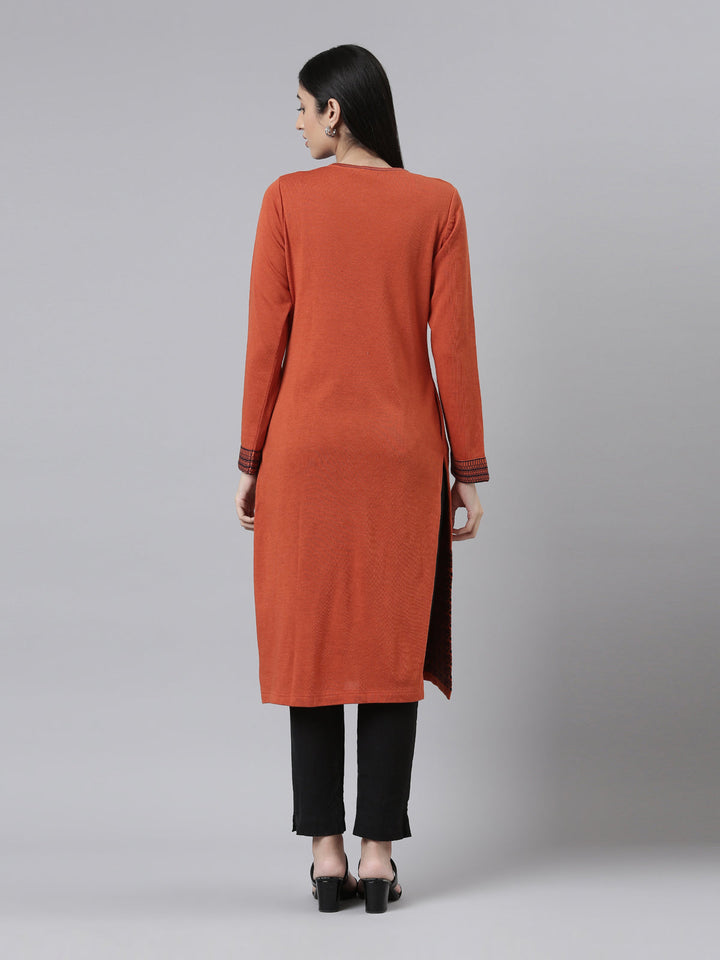 Neerus Acrylic woven kurti - side view