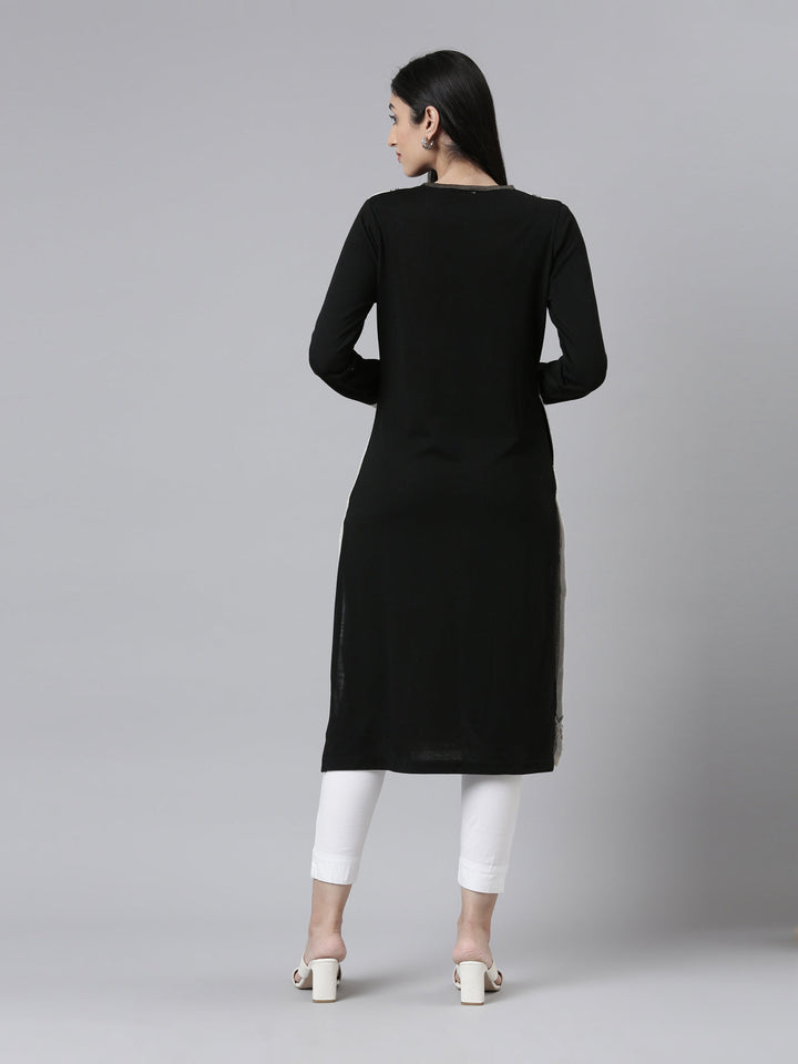 Neerus Acrylic woven kurti - side view