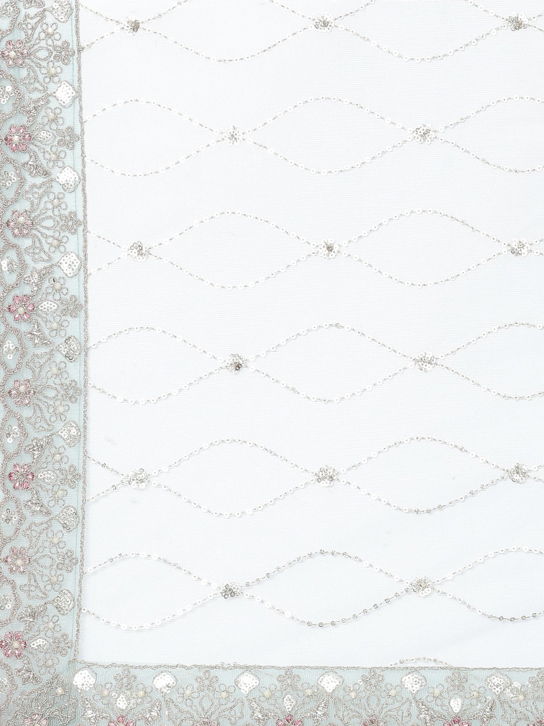 Neerus Beige net embroidered lehenga set - detail view 4