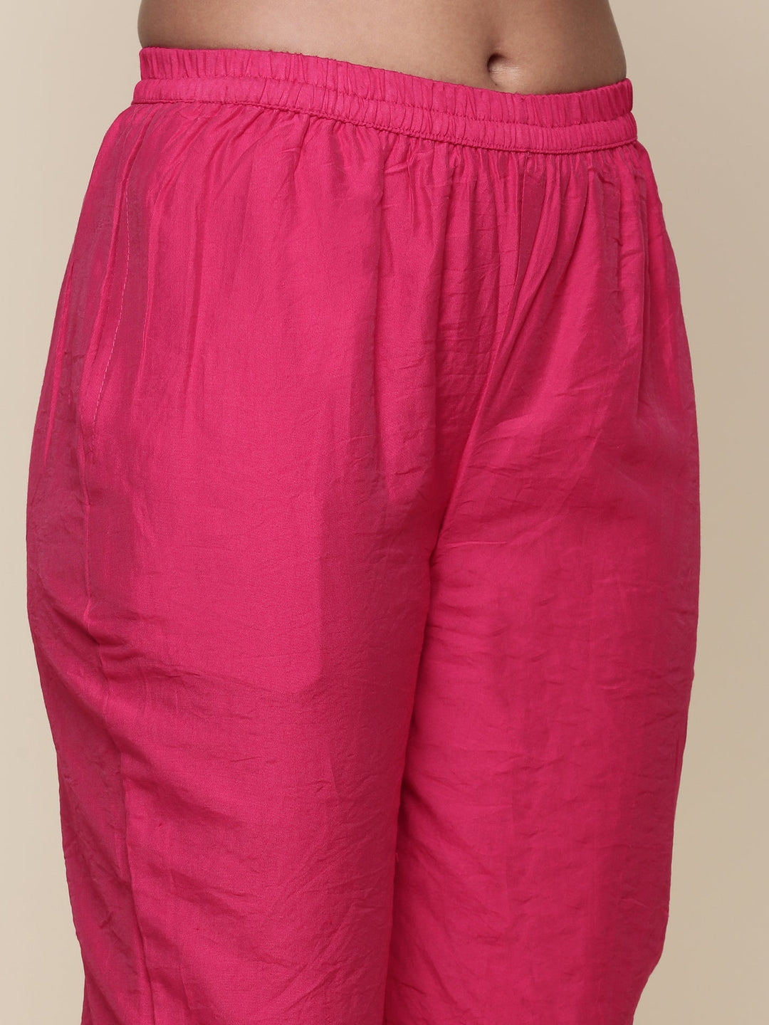 Neerus Pink tissue embroidered suit set - detail view 4