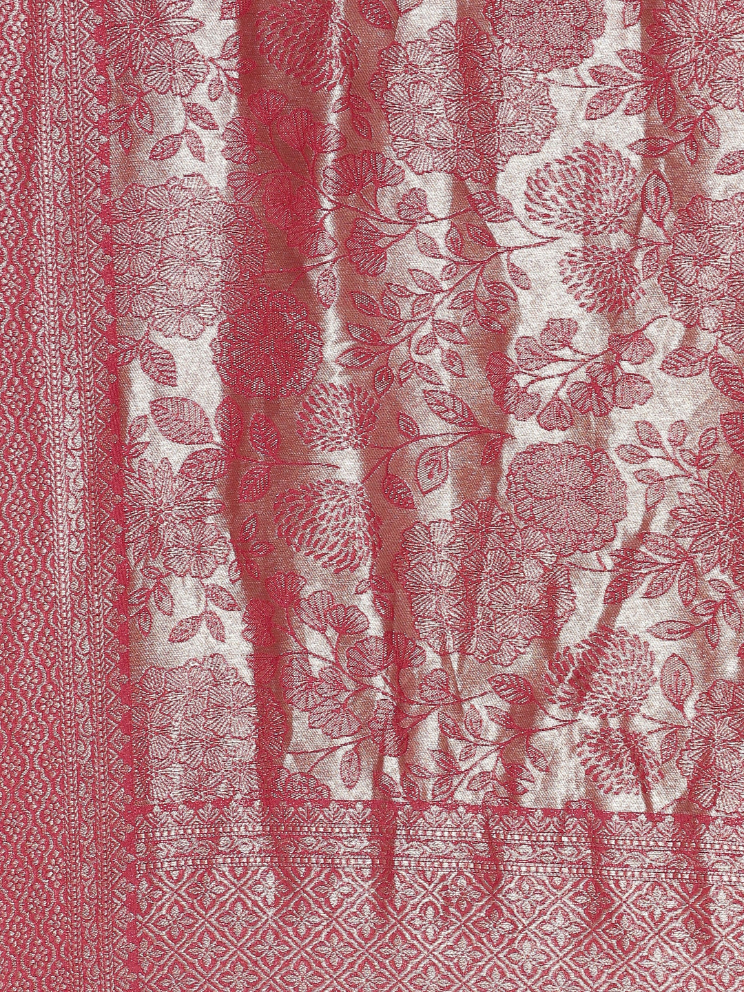 Neerus Red silk embroidered suit set - detail view 5