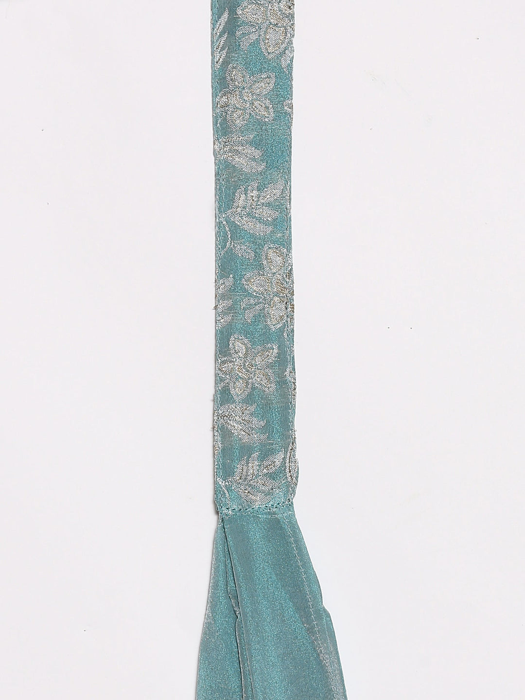 Neerus Blue Banarasi embroidered peplum palazzo suit set - detail view 6