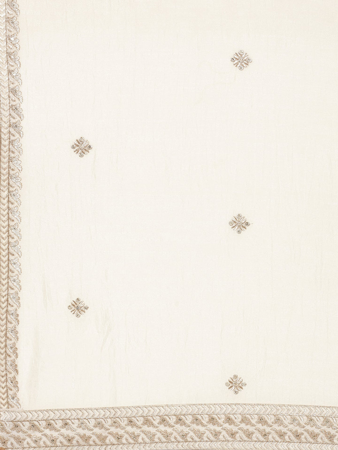 Neerus Beige Silk Suit Set - detail view 4