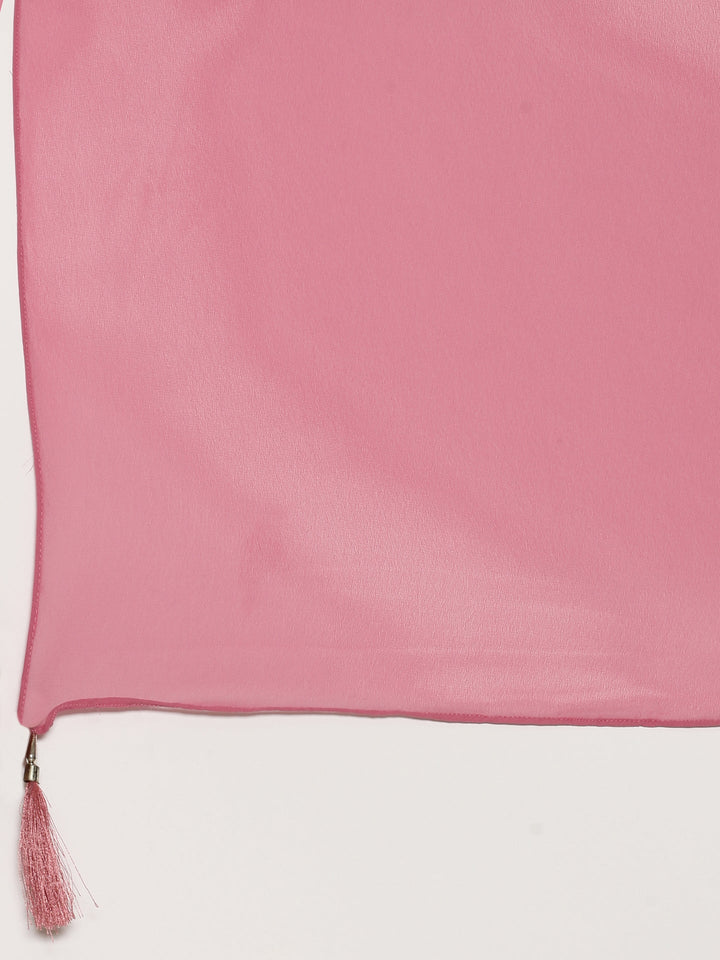 Onion Tissue Embroidery Crop Top Palazzo Set