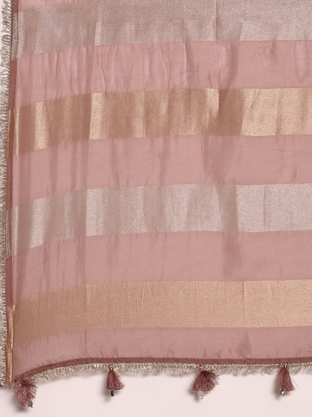 Neerus Pink Banarasi embroidered anarkali suit set - detail view 3