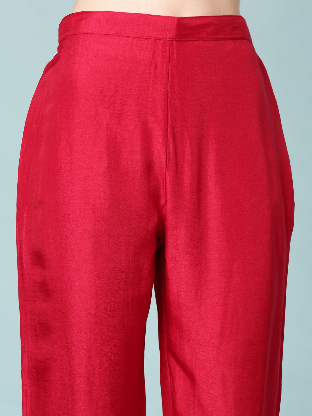 Neerus Pink silk anarkali suit set - detail view 3