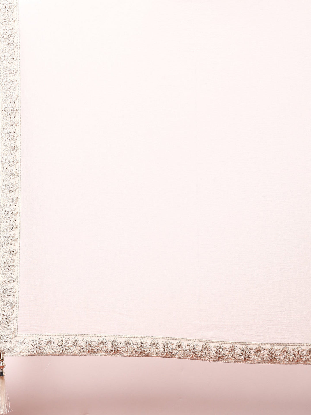 Neerus White Georgette Hand Embroidered Sharara Set - detail view 4
