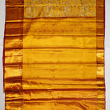 Yellow Kanchi Pattu Zari And Handwoven Saree