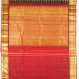 Black Kanchi Pattu Zari Checks Handwoven Saree