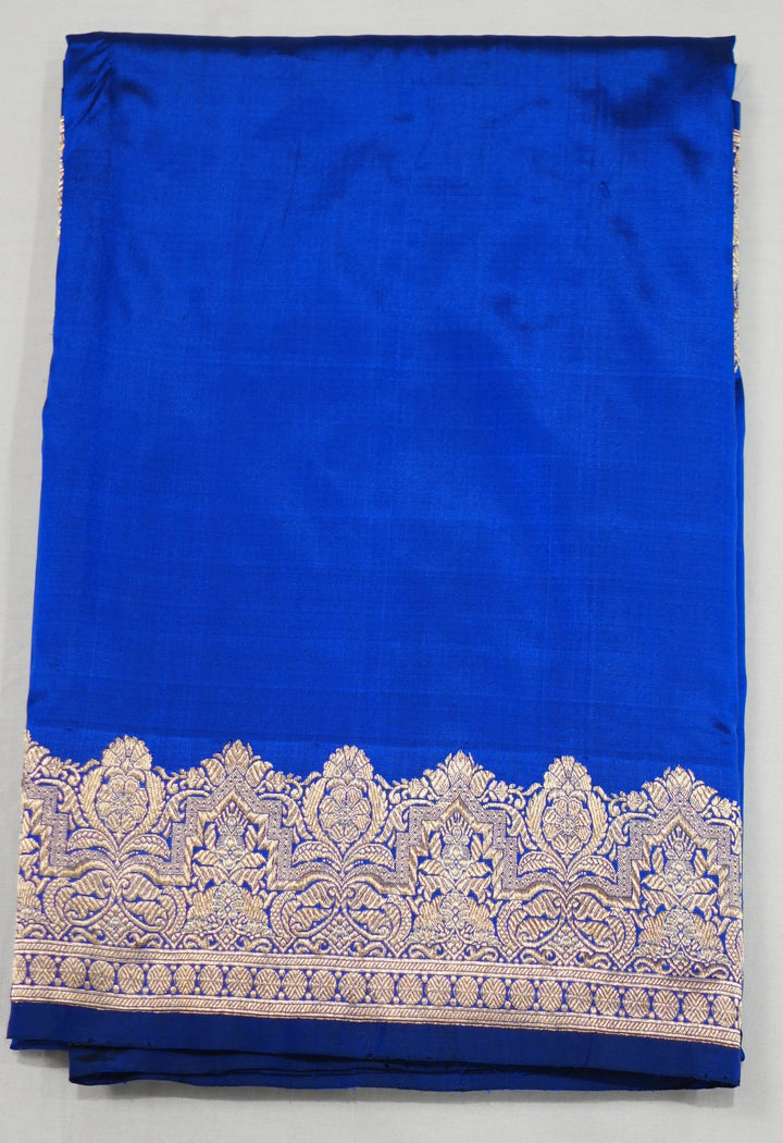 Neerus Blue Banarasi woven saree - detail view 2