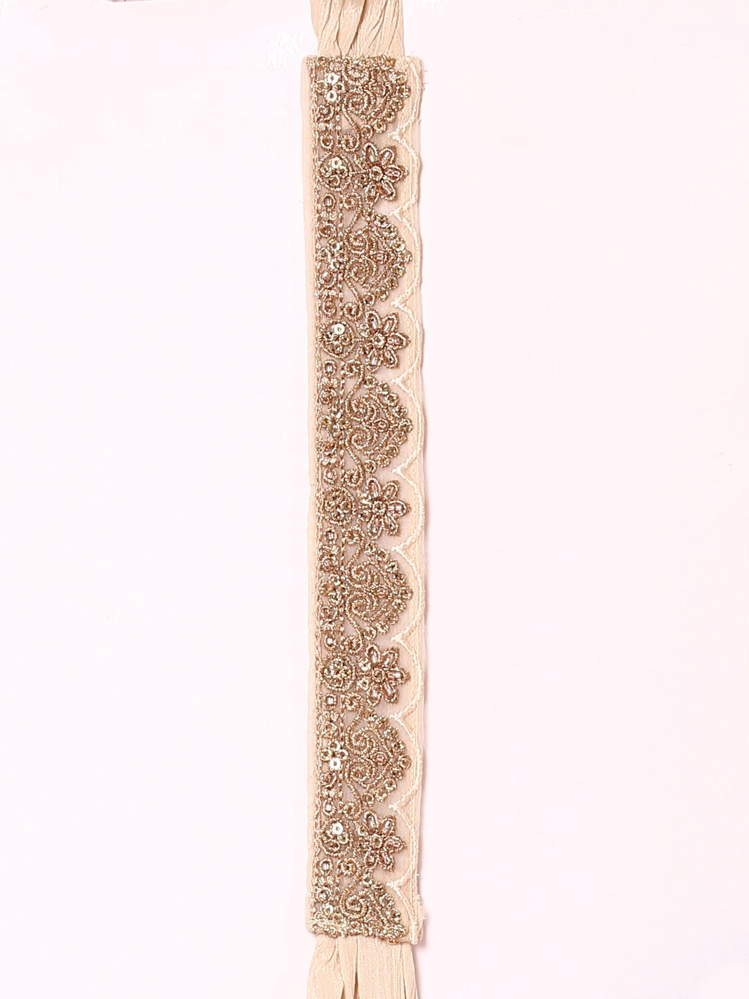 Neerus Beige Banarasi woven suit set - detail view 6