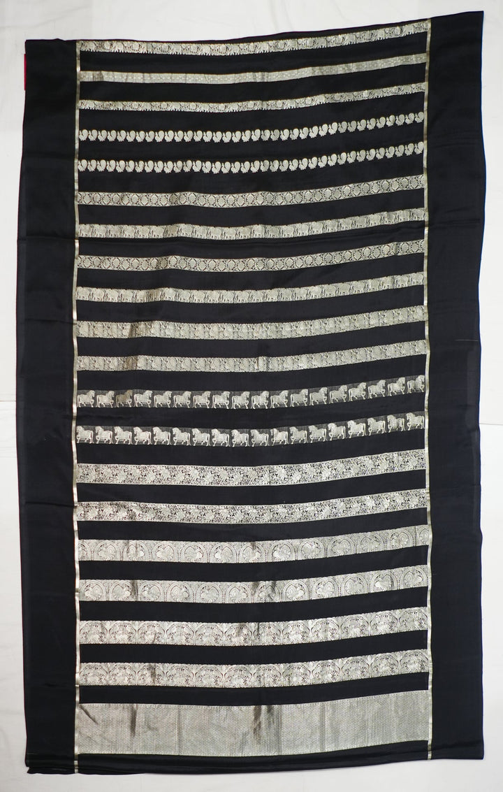 Black Banaras Silk Zari And Handwoven Saree