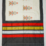 Cream Patola Handloom All Over Saree With Multi Butta