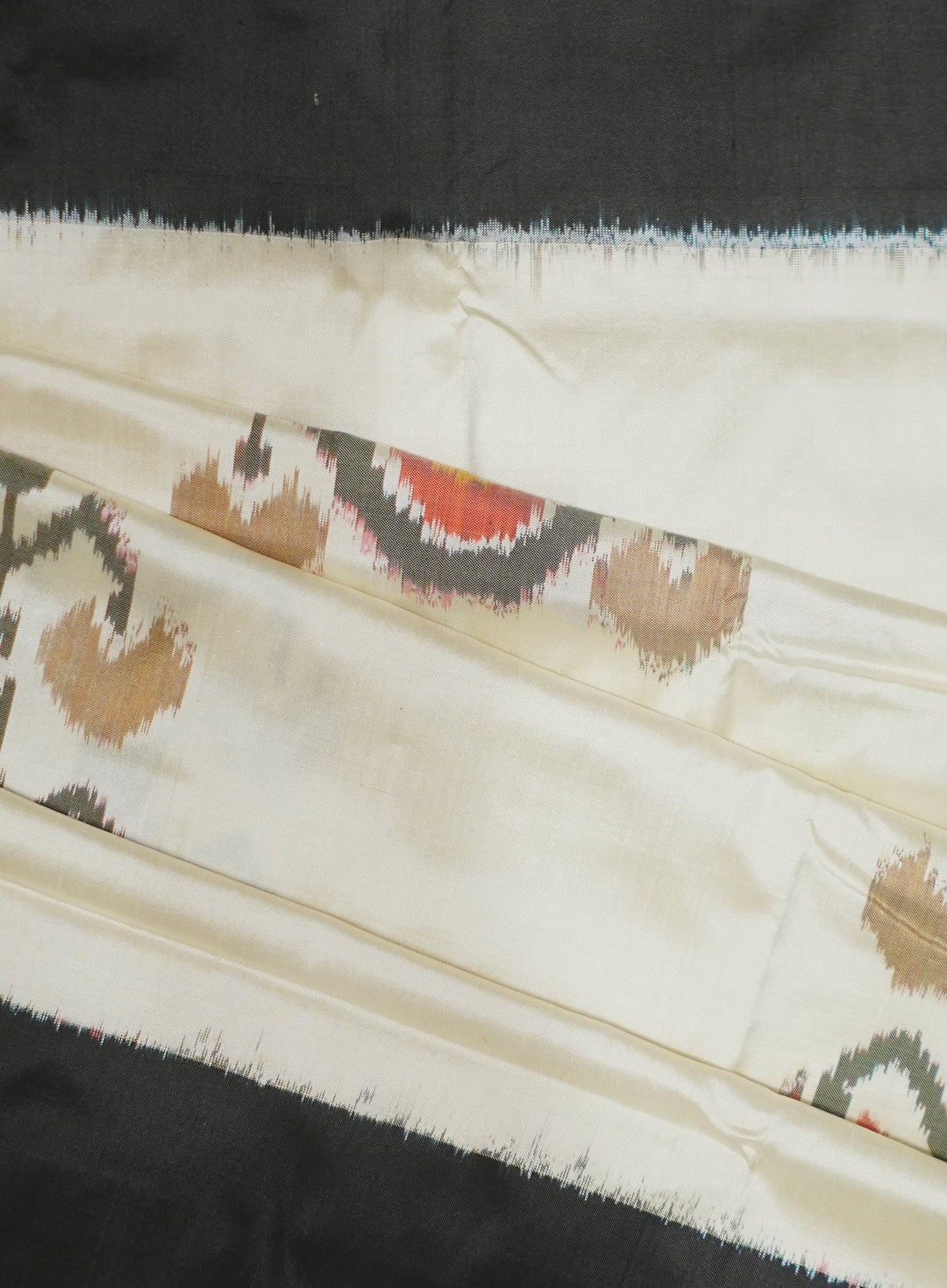 Neerus Beige silk woven patola saree - detail view 3
