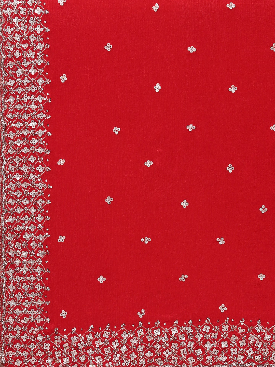 Neerus Pink satin embellished saree - detail view 3