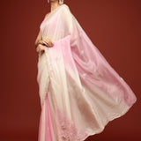 Baby Pink Crepe Stone Work Saree