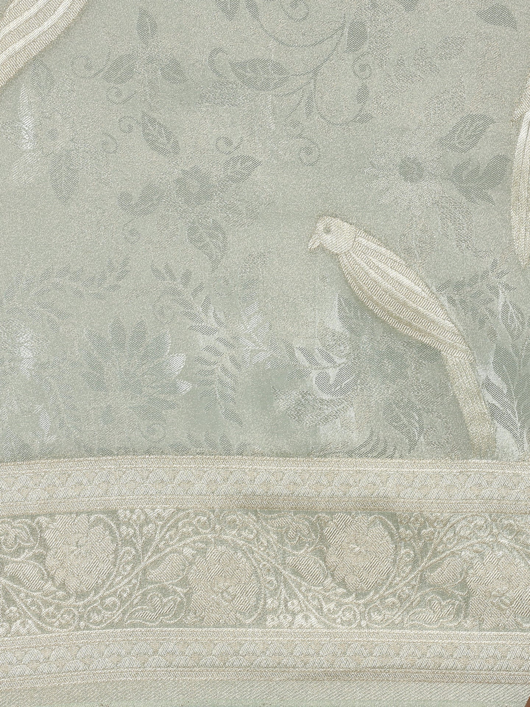 Neerus Blue Banarasi woven saree - detail view 4