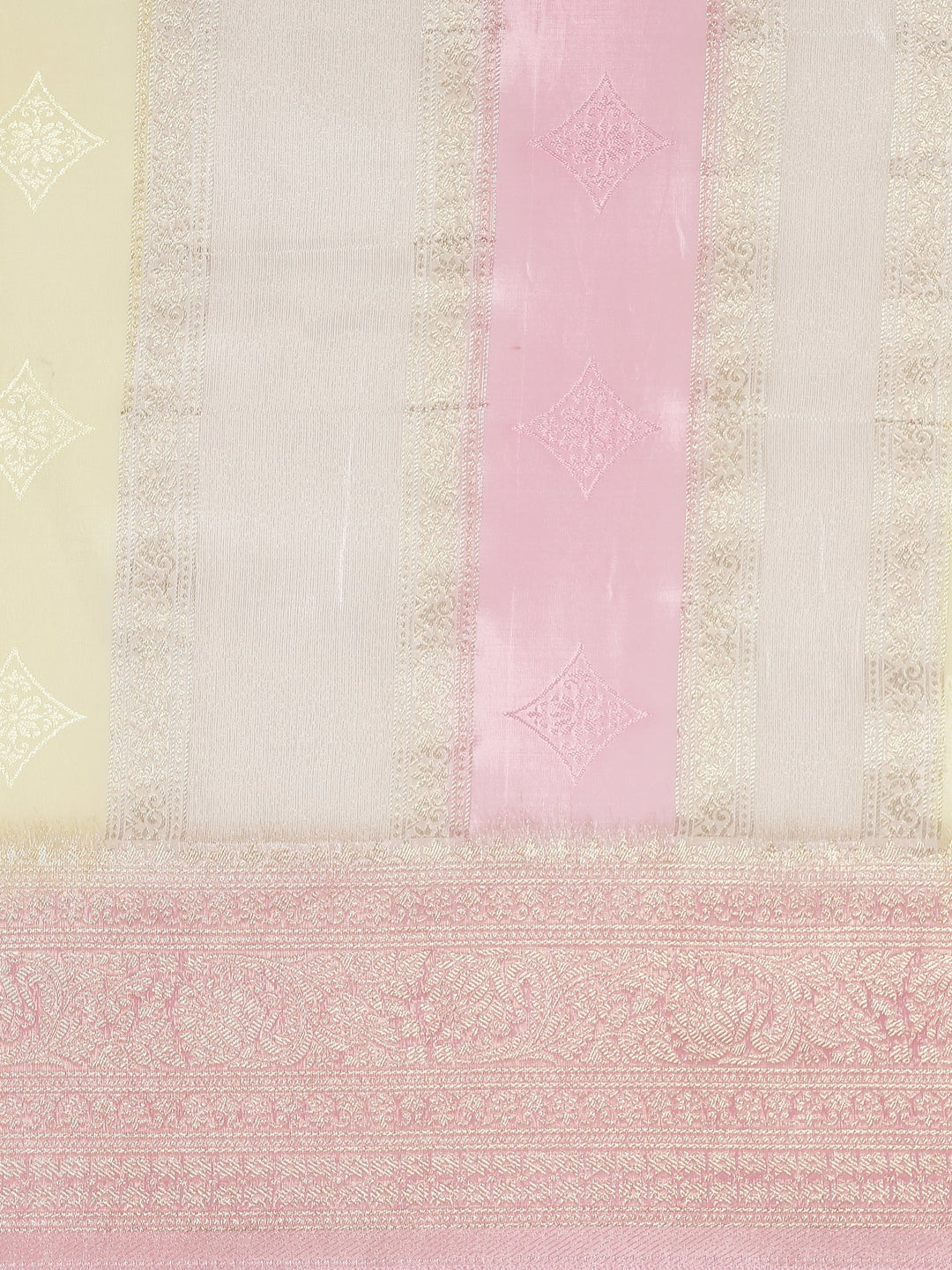 Neerus Pink Banarasi woven saree - detail view 4