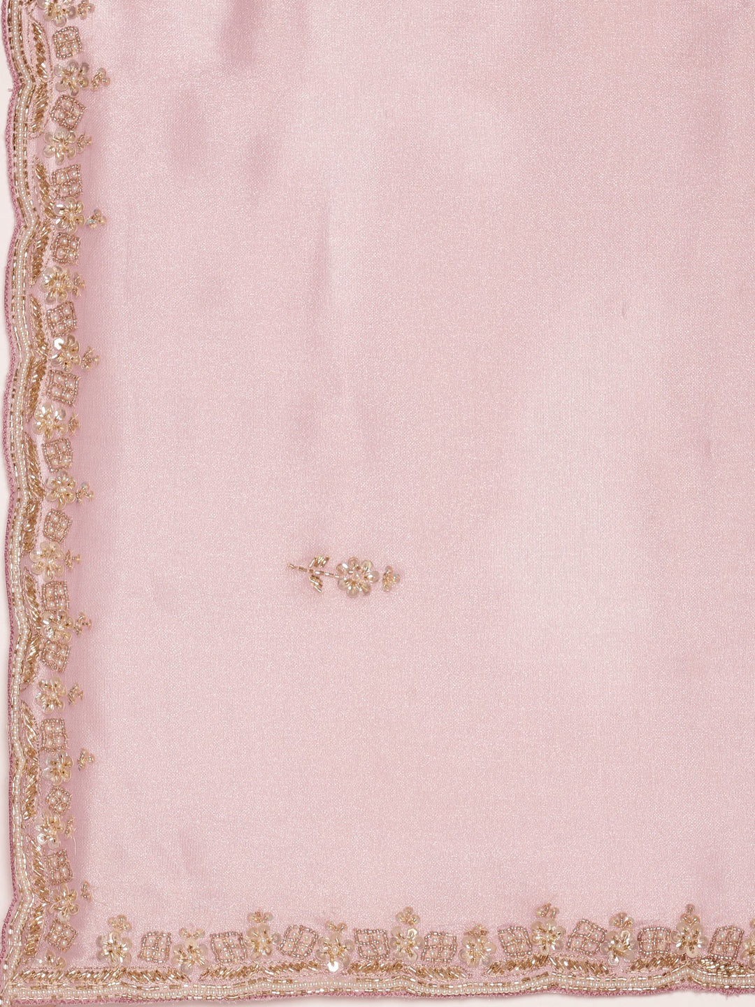 Neerus Purple tissue embellished saree with stone work - detail view 2