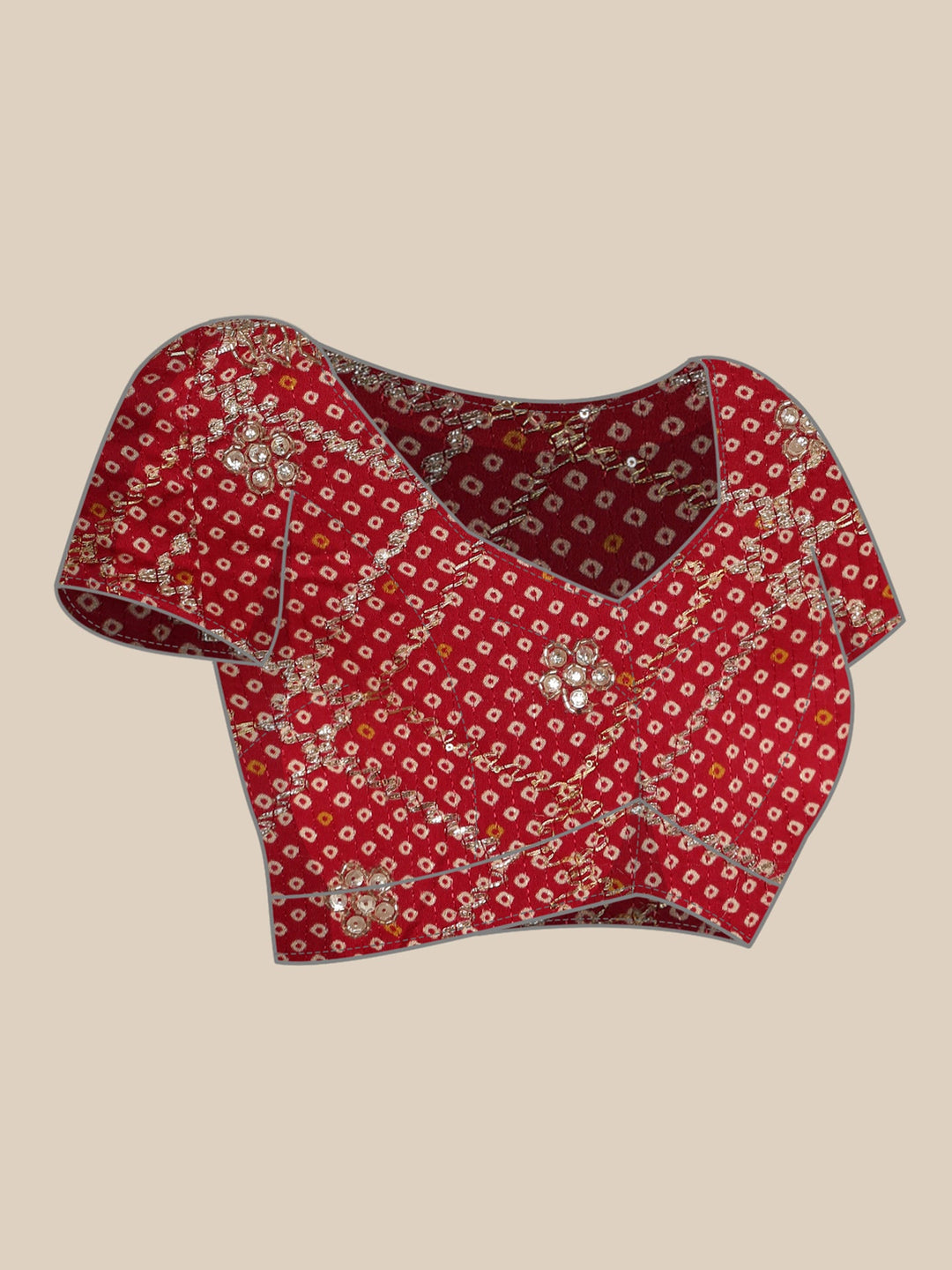 Neerus Blue Tissue Embroidered Saree with Blouse - detail view 3