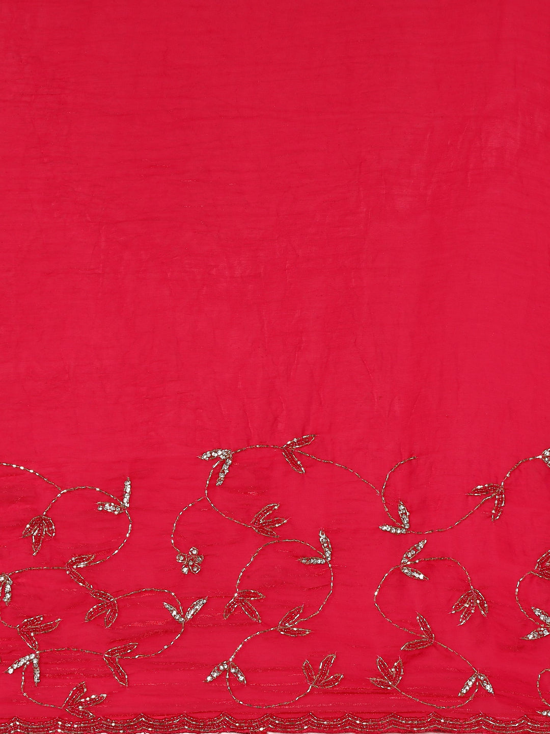 Neerus Pink net hand embroidered saree - detail view 2