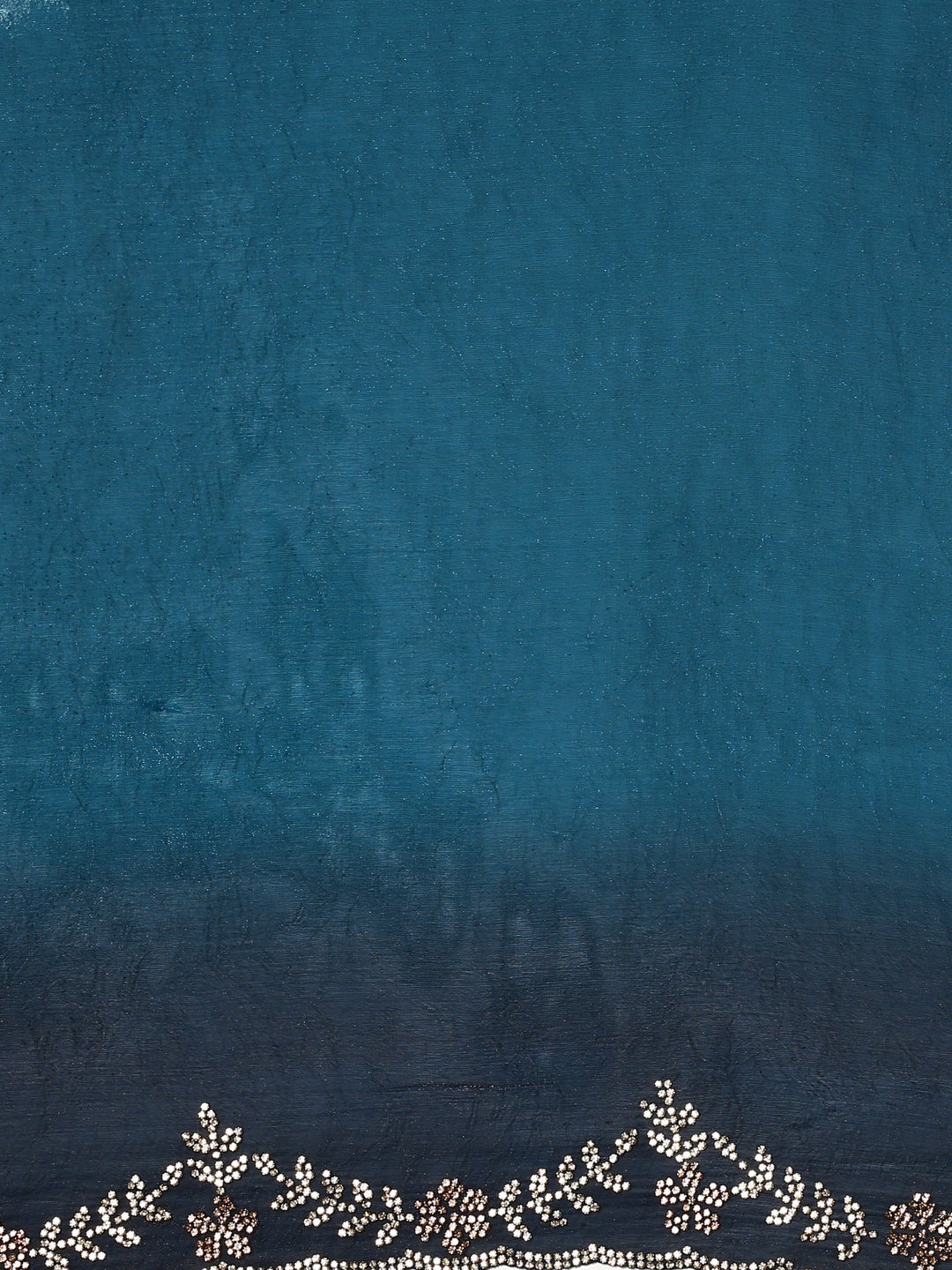 Neerus Blue tissue embellished saree - detail view 2