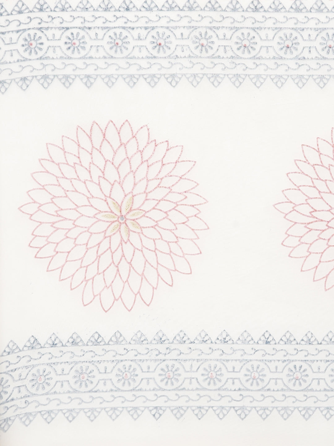 Neerus Beige printed straight kurta set with dupatta - detail view 4