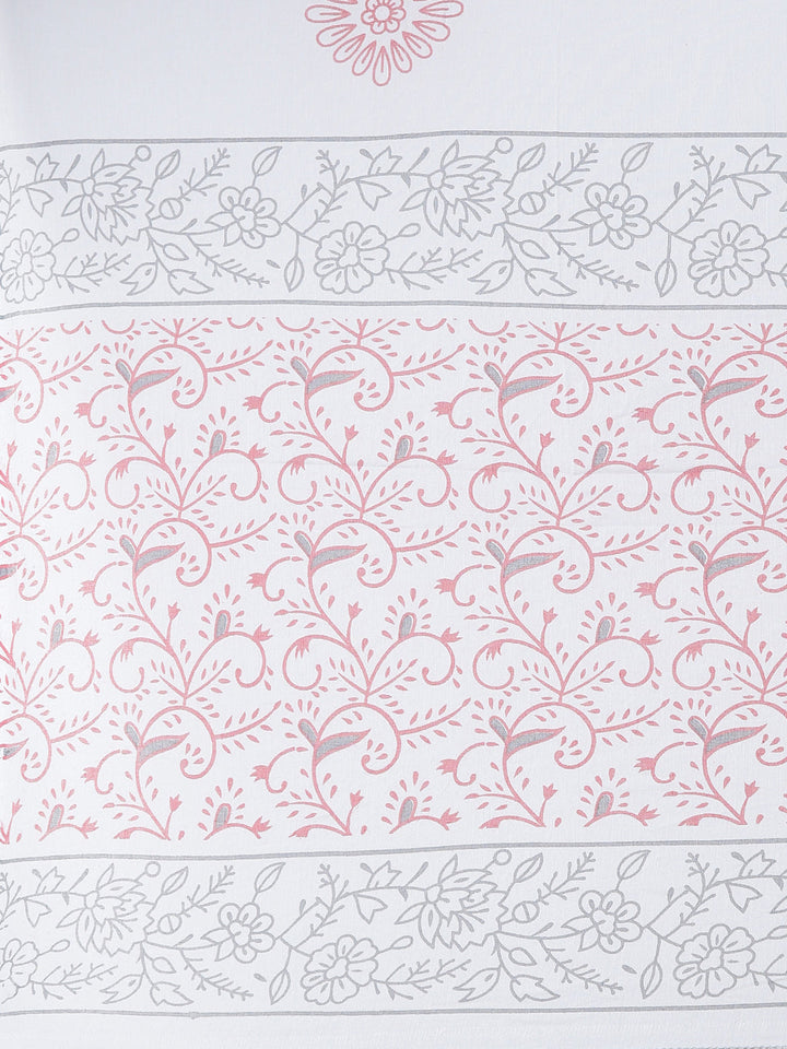 Neerus Grey printed straight kurta set with salwar and dupatta - detail view 4