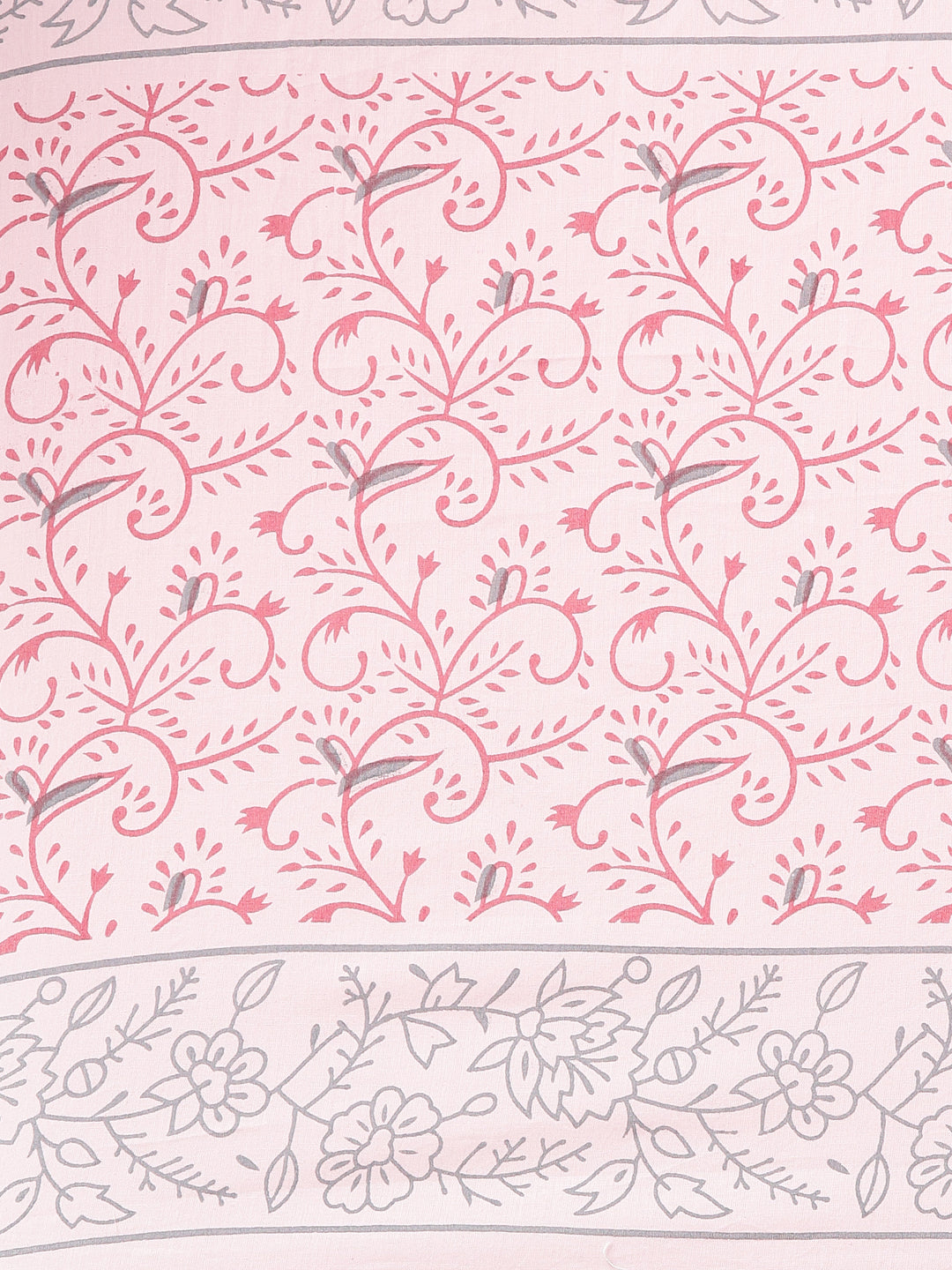 Neerus Pink printed straight kurta set with dupatta - detail view 3