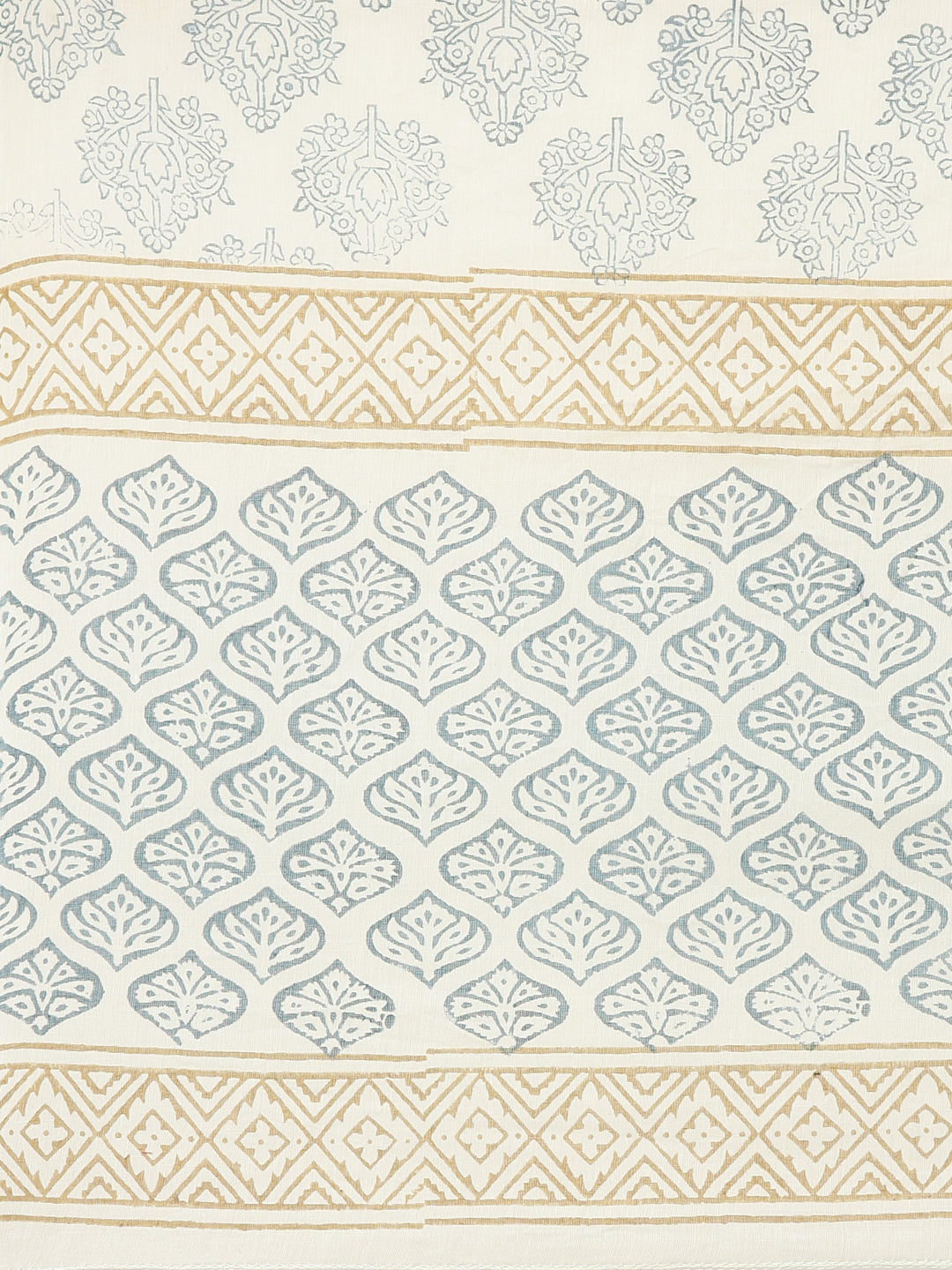 Neerus Green cotton printed suit set - detail view 4