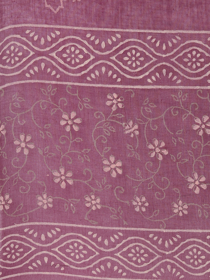 Neerus Purple printed floral suit set - detail view 4