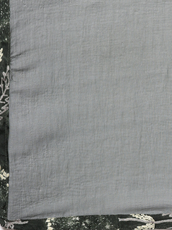 Neerus Green printed floral suit set - detail view 4