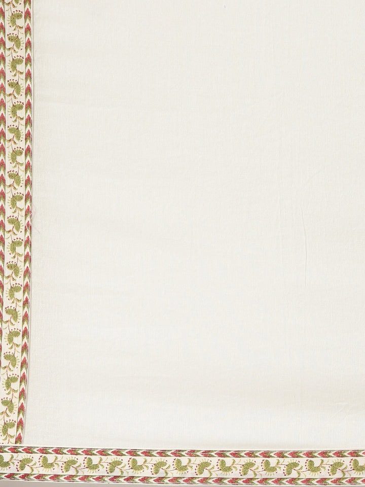 Neerus Pink printed straight suit set with dupatta - detail view 4