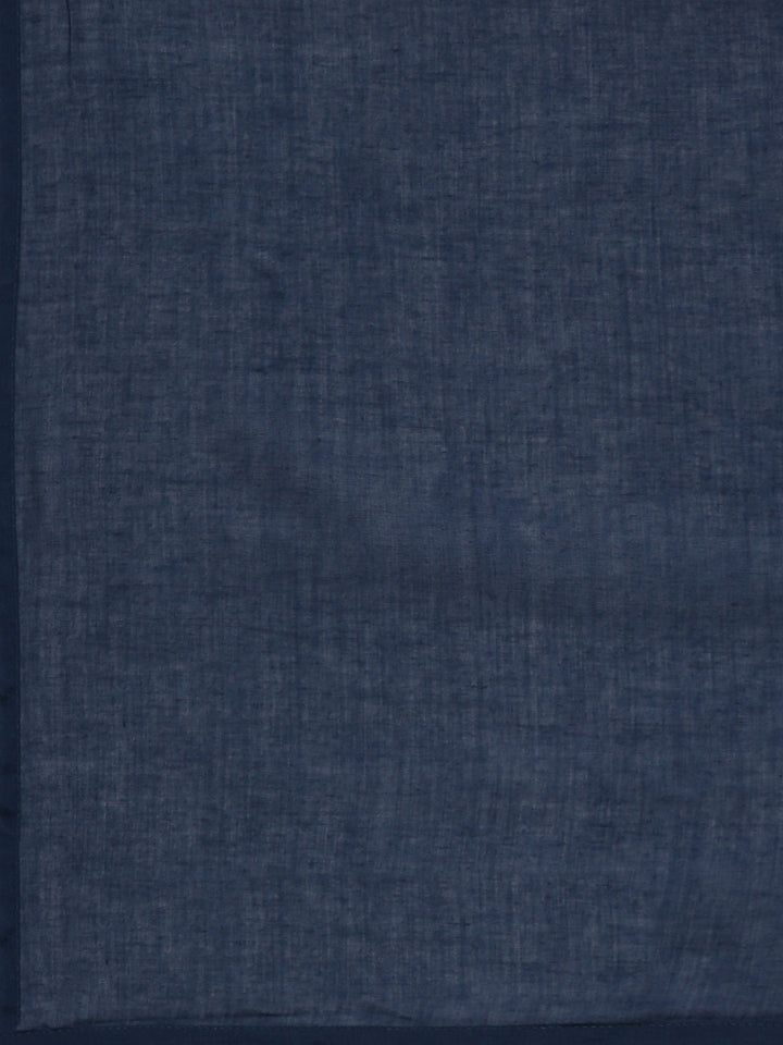 Neerus Blue Casual Quirky Anarkali Kurta and Trousers With Dupatta