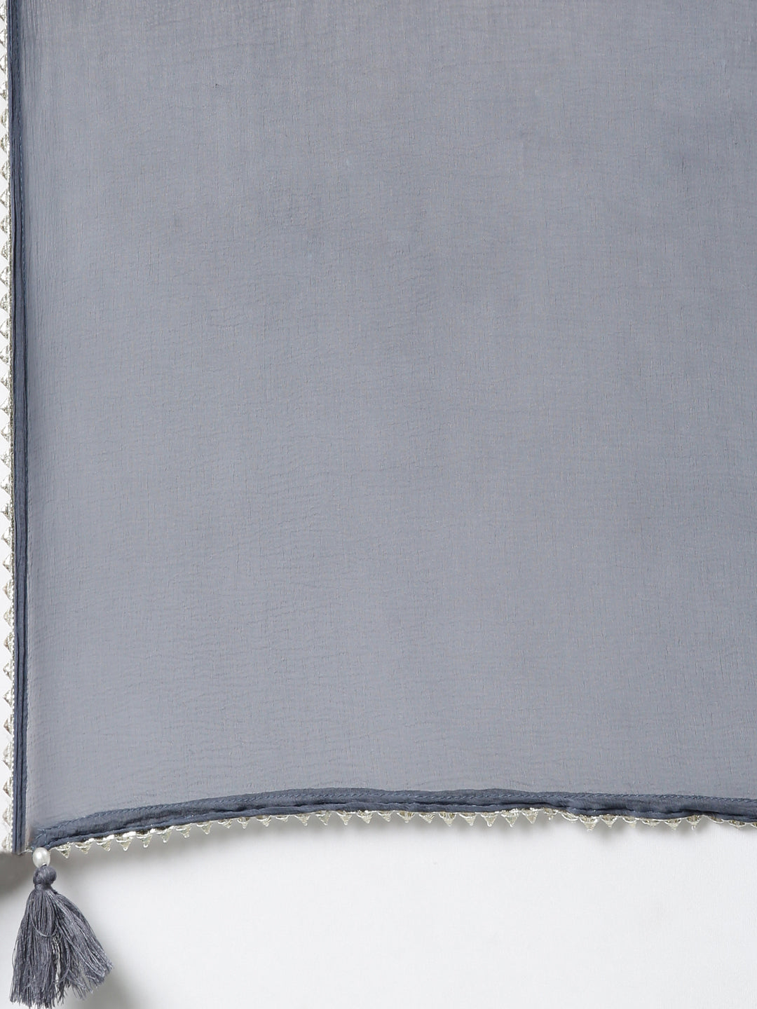 Neerus White cotton printed suit set - detail view 3