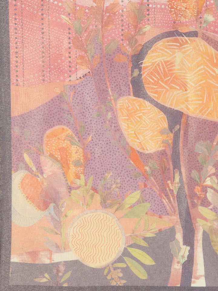 Neerus Orange tissue printed suit set - detail view 4