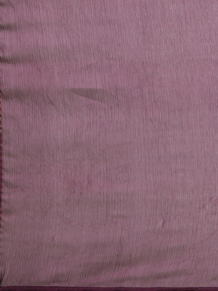 Neerus Purple printed floral straight suit set - detail view 3