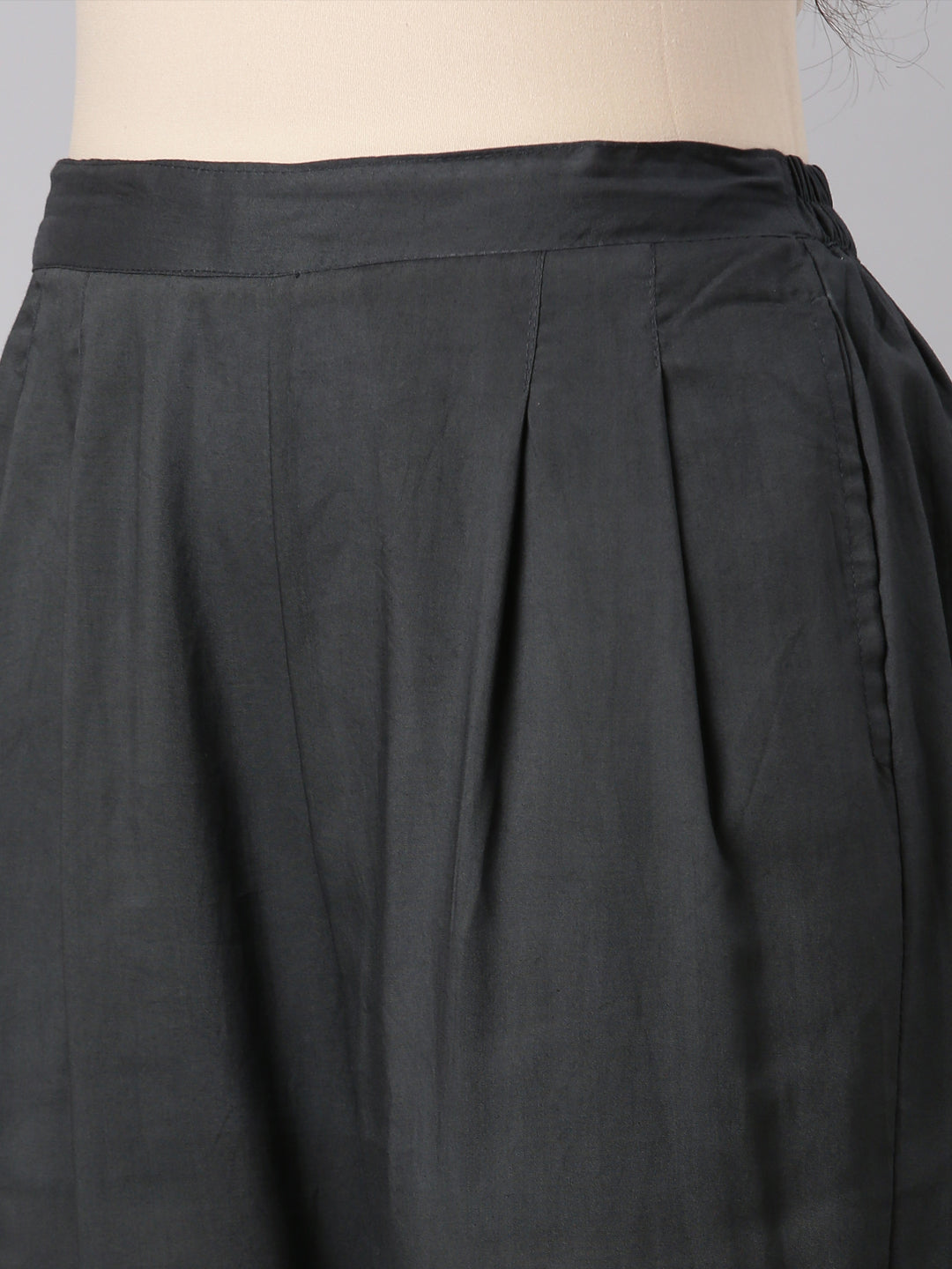 Neerus Grey straight kurta set with trouser - detail view 3