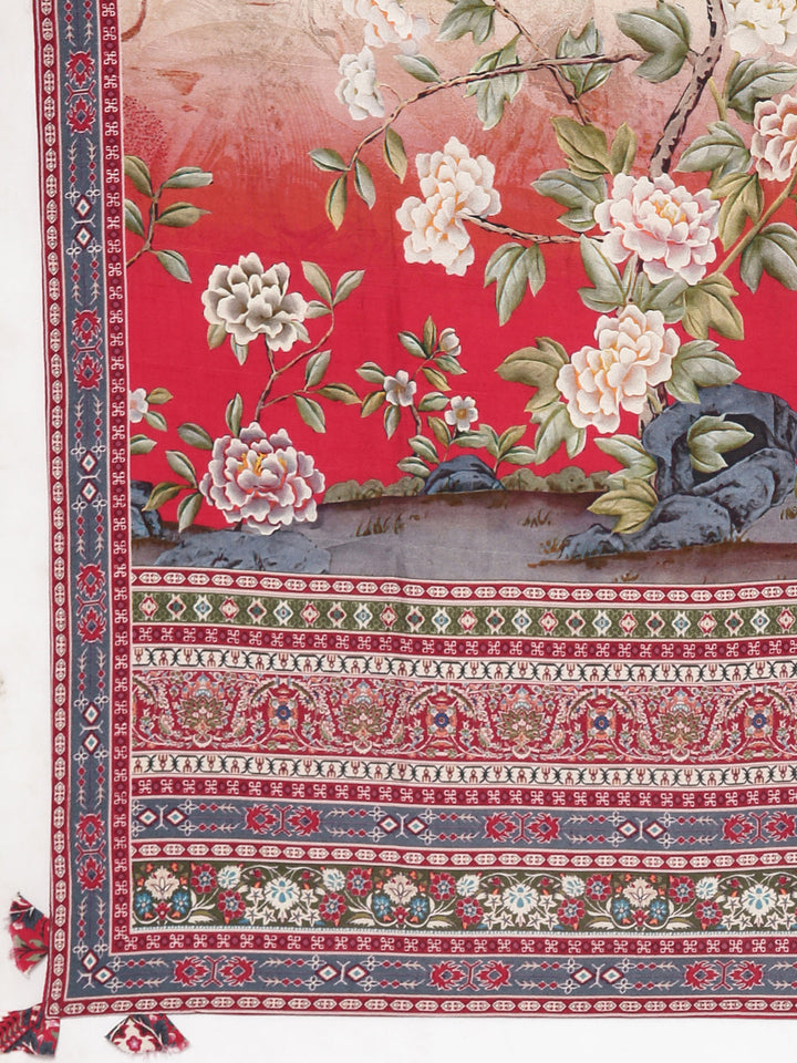 Neerus Beige cotton printed suit set - detail view 4