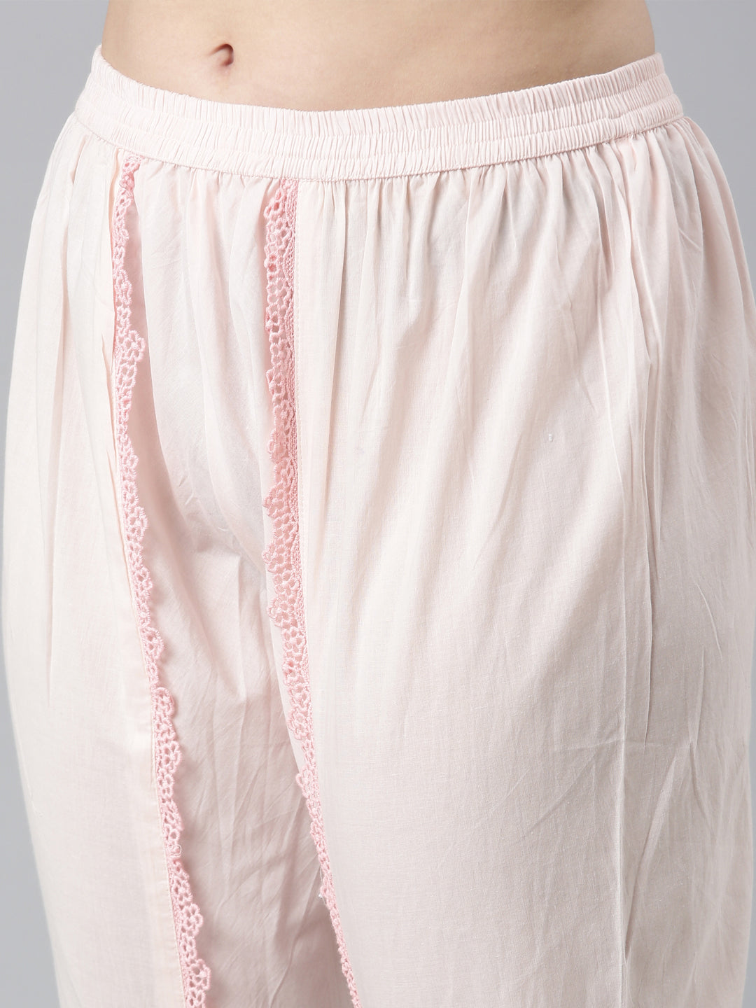 Neerus Pink cotton printed kurta set - detail view 2