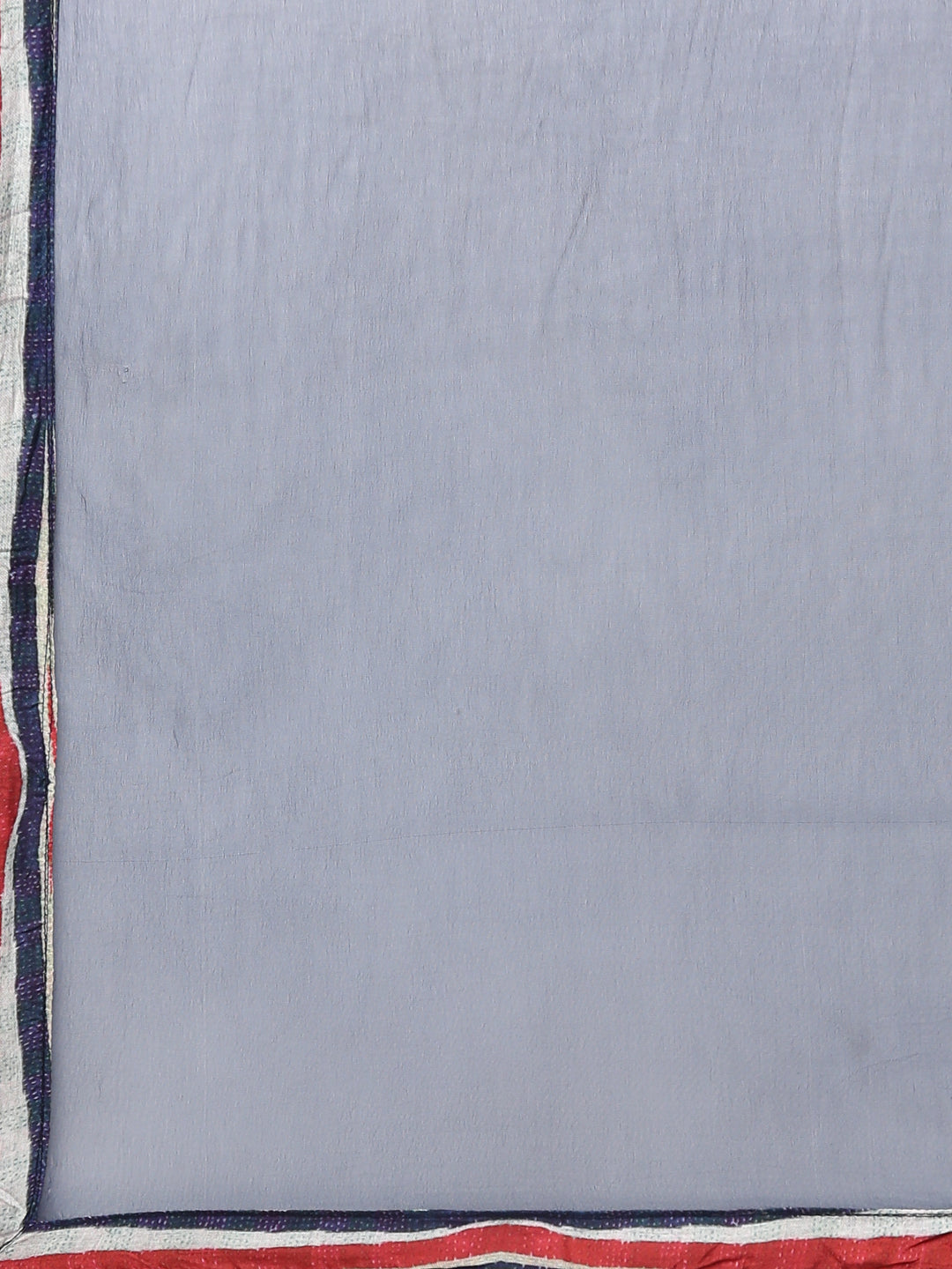 Neerus Blue printed chevron kurta set with trouser and dupatta - detail view 4