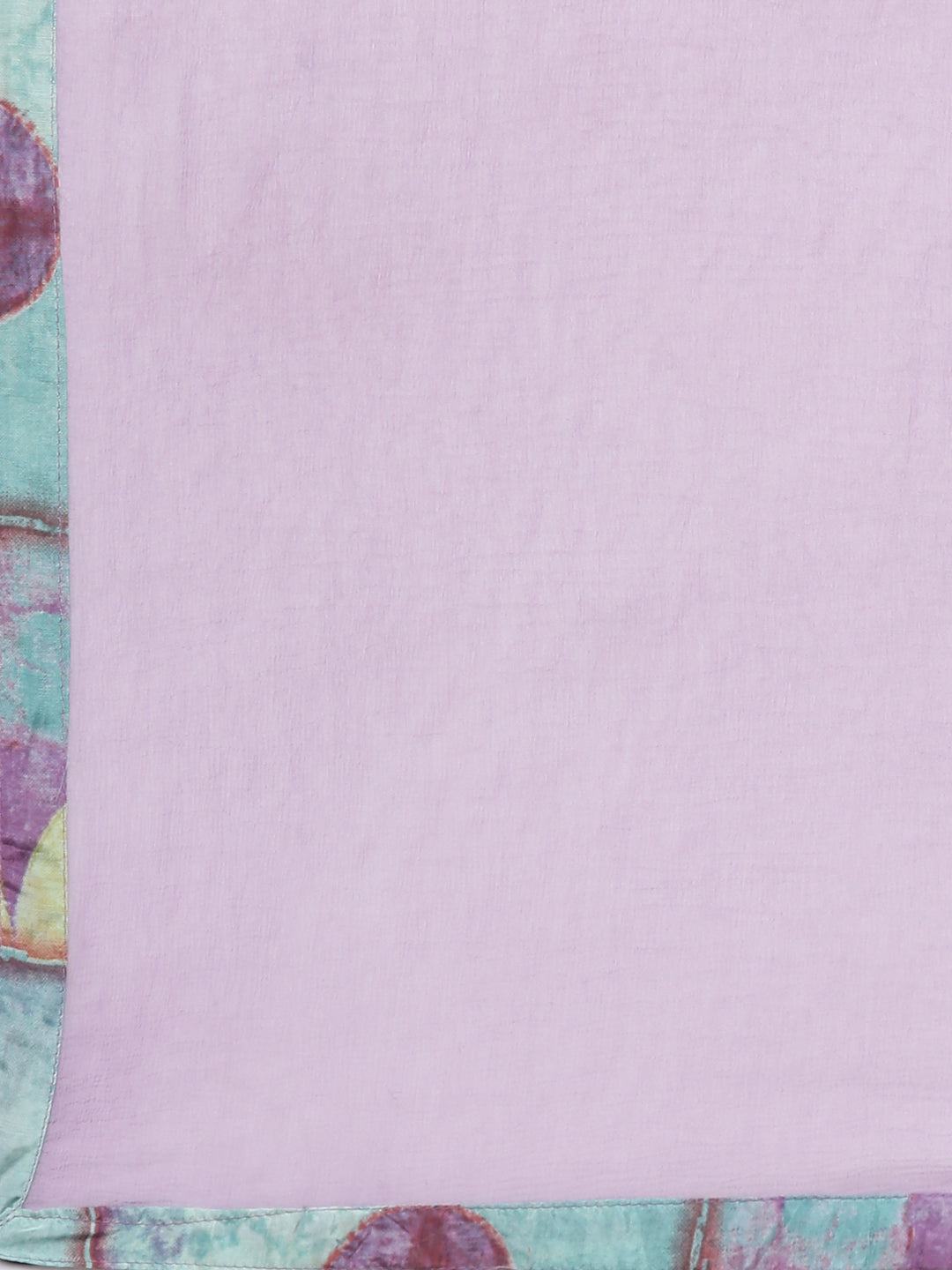 Neerus Purple printed geometric suit set straight kurta with trouser and dupatta - detail view 4