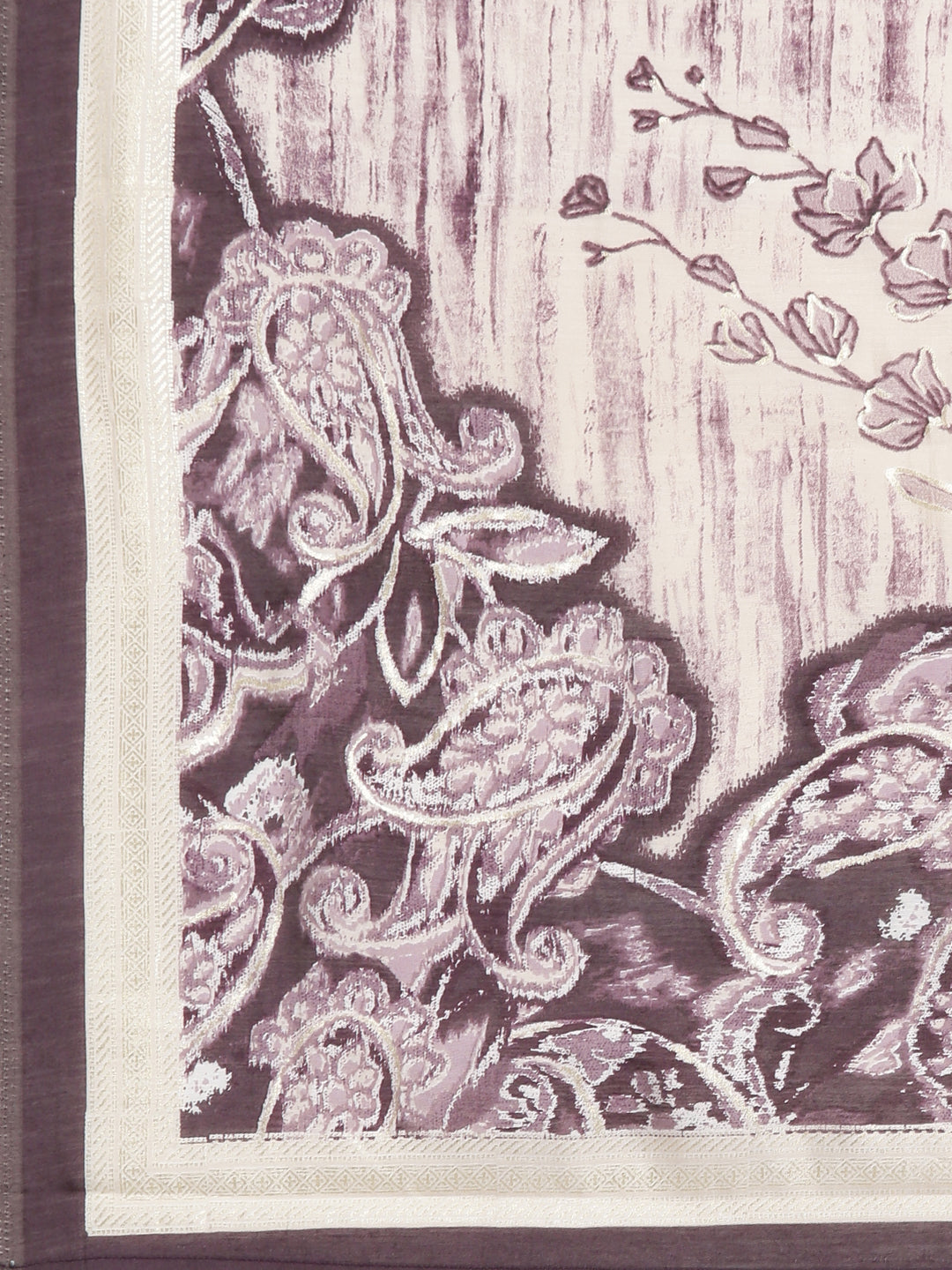 Neerus Purple printed paisley suit set - detail view 5