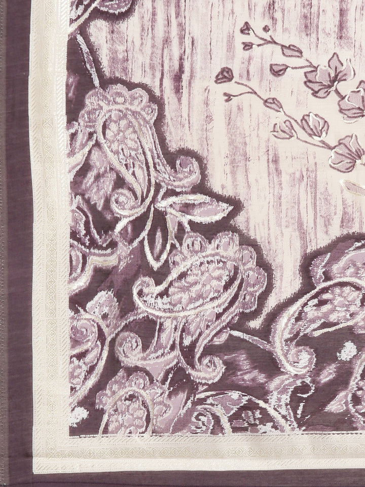 Neerus Purple printed paisley suit set - detail view 5