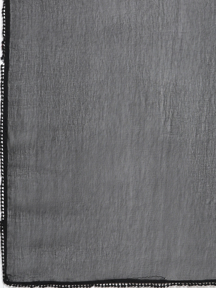 Neerus Beige Regular Straight Printed Kurta and Trousers With Dupatta